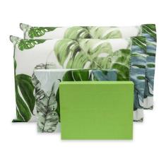 Imagem de Jogo De Lençol Queen 4 Peças Estampado C/ Ponto Palito Percal 180 Fios