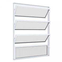 Imagem de Janela Basculante sem Grade Riobras Alumínio  80cmx60cm Branco