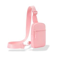 Imagem de Plus Size – Bolsa tiracolo pequena – alça extralonga 178 cm – pochete – bolsa transversal com alça estendida – bolsa de peito elegante – suporte de telefone unissex feminino masculino com alça