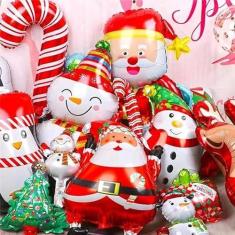 Imagem de Kit Decoração de Natal Balões Enfeites Natalinos Feliz Natal