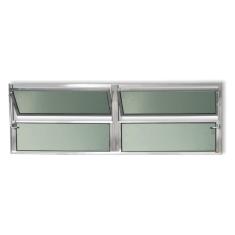 Imagem de Janela Basculante de Alumínio 40x120cm 2 Seções com Vidro Boreal Plus Brimak Brilhante