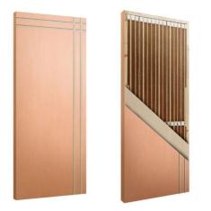 Imagem de Porta Sarrafeada Frisada HDF de Pinus Friso 03 - JB Paes