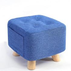 Imagem de Banqueta para pés Otomanos Banqueta para troca de sapato de linho Banqueta pequena para descanso Banquetas quadradas Banquetas para sala de estar Pufes para o quarto, verde menta, roxo, 28x2