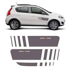 Imagem de Faixa Fiat Palio Sporting 2013 14 15 2016 Adesivo Grafite