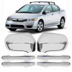 Imagem de Kit Aplique Cromado Civic 2007 á 2011 Maçaneta Retrovisor