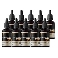 Imagem de Kit Com 10 - Coenzima Q10 100mg Por Porção (Ubiquinona) com Vitamina E em Gotas Sabor Menta 30ml TuttiFlora