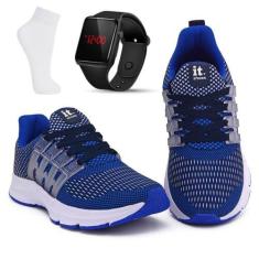Imagem de Kit Tênis Academia Masculino + Relógio Digital Led + Meia - It Shoes