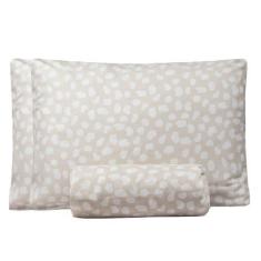 Imagem de Jogo De Lençol Elástico Estampado Casal 3 Peças 180 Fios Poá Creme - S