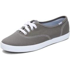 Imagem de Keds Tênis feminino Champion de lona com cadarço, Lona cinza escuro, 34