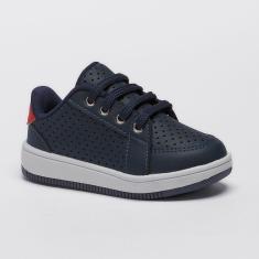 Imagem de Tênis Menino Infantil Casual Social Perfurado Com Cadarço Sola Bicolor-Masculino