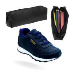 Imagem de Tenis Infantil Masculino Casual, Escolar De Meninos Original E Estojo