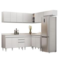 Imagem de Armário De Cozinha Modulado De Canto 7 Peças Cp20 Balcão Com Tampo Bra