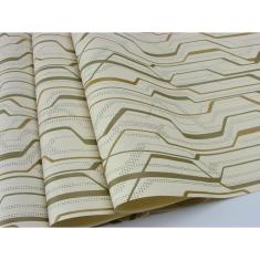 Imagem de Papel de Parede Lavável - Lindo desenho Creme com detalhes Cobre - Rolo com 10m x 53cm - LMS-PPY-YWJ02-2