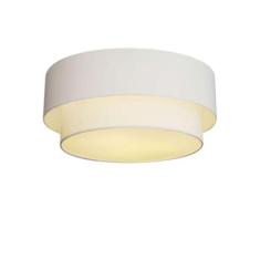 Imagem de Plafon Duplo Cilíndrico Md-3017 Tecido 50X40cm Bivolt Branco