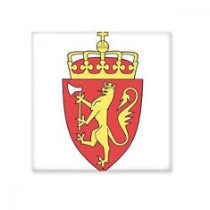 Imagem de Decalque brilhante de ejo de cerâmica com emblema nacional da Noruega Europa