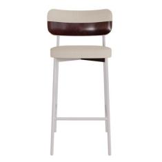 Imagem de Banqueta Alloa Fixa com 4 Pés 50 X 44,7 X 163,5cm com 1 Unidade Areia/Café/Branco Epoxi