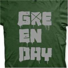 Imagem de Camiseta Green Day Musgo e  em Silk 100% Algodão
