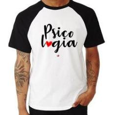 Imagem de Camiseta Raglan Psicologia Por Amor - Foca Na Moda