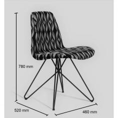Imagem de Cadeira Base Metálica Eames Butterfly Daf Mobiliário Bege/