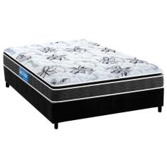 Imagem de Cama Box Casal: Colchão Espuma Probel D28 Guarda Costas Premium Multi Firme + Base Black(138X188)