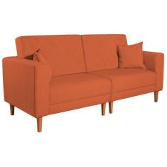 Imagem de Sof  03 Lugares Living Ponza Suede - Terracota