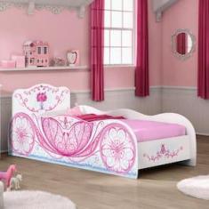 Imagem de Cama Infantil Pura Magia Carruagem - Branco/Rosa