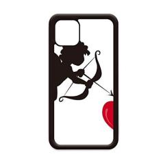 Imagem de Capa de celular com estampa de coração vermelho anjo Cupido para iPhone 11 Pro Max