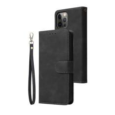 Imagem de Capa de telefone carteira de couro para iPhone 15 Pro Max 14 13 Mini 12 11 XS XR X SE 2022 8 7 6 6s Plus Flip Card Slot Holder Cover, preta, para iPhone 13 Pro Max