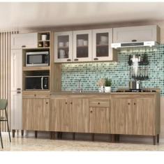 Imagem de Cozinha Compacta 5 Peças Veneza Decibal Carvalho Oak/cristalo