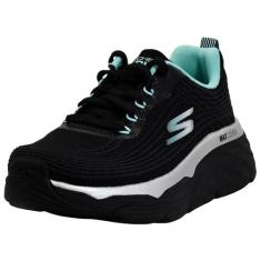 Imagem de Skechers Max Cushion Elite feminino, Preto/turquesa, 35