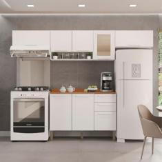 Imagem de Cozinha Compacta 4 Peças 8 Portas 2 Gavetas Bella Branco