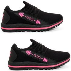 Imagem de Kit 2 pares de Tênis Esportivo Unissex Haymax Cross Corrida, Preto pin