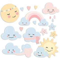 Imagem de Adesivo De Parede Chuva De Amor Colorido