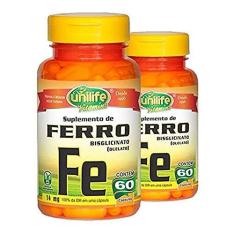 Imagem de Kit 2 Ferro Quelato FE 14mg 60 cápsulas Unilife