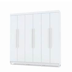 Imagem de Guarda Roupa Quarto Casal 6 Portas 2 Gavetas Branco Vila Rica
