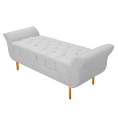 Imagem de Recamier Estofado Ari 195 Cm King Size Corano Branco - Doce Sonho Móve