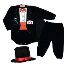 Imagem de Body Bebê Fantasia Terno de Mágico + Calça e Cartola - Best Bunny, M, 