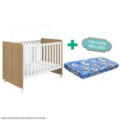 Imagem de Berço Americano Visione com Colchão Fiorello Cor Duetto