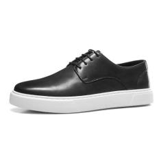 Imagem de GIFENNSE Tênis masculino casual de couro, Preto, 41