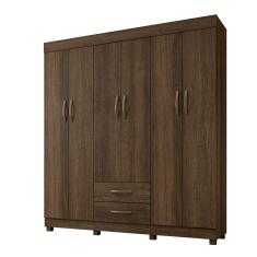 Imagem de Roupeiro s/espelho copacabana 6 portas benetil móveis - imbuia