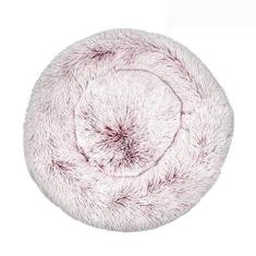 Imagem de Cama de cachorro calmante para cães pequenos – Cama de cachorro pequena lavável com donut, cama de gato de pelúcia macia redonda anti-ansiedade, serve para toPets, diâmetro 24 cm