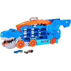Imagem de Pista Hot Wheels Super Reboque De T-Rex Caminhão De Dinossauro City -