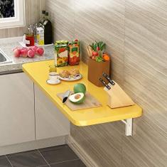 Imagem de Mesa de pared, mesa de comedor de cocina, escritorio de pared, banco de trabajo plegable, opcional de varios tamaños, carga 60 kg/132 lb, con accesorios (negro, 50 x 30 cm/20 x 12