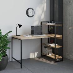 Imagem de Escrivaninha Com Estante 3 Prateleiras Estilo Industrial 135c