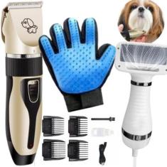 Imagem de Kit Pet Shop Luva, Tosa E Secador Essenciais Entrega Rápida - AL