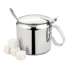 Imagem de Açucareiro Aço Inox Profissional Com Tampa E Colher 150g