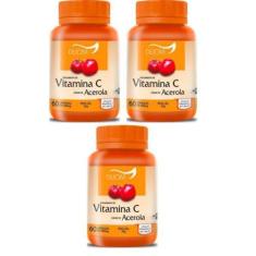 Imagem de Kit Com 3 Vitamina C A Base De Acerola 1 Capsula Ao Dia Duom Com 60 Ca