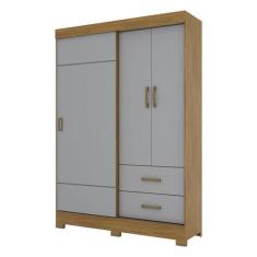 Imagem de Guarda Roupa Solteiro B59 Nature Cinza  Briz Móveis - Briz Moveis