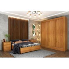 Imagem de Guarda Roupa Valência 3 Portas 4 Gavetas Tcil Móveis - Cinamomo