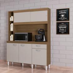 Imagem de Cozinha Compacta 5 Portas 1 Gaveta 140cm Duda Poquema